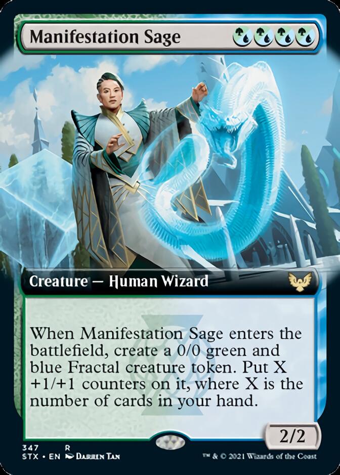 Manifestation Sage (Extended Art) [Strixhaven: School of Mages] MTG Single Magic: The Gathering    | Red Claw Gaming