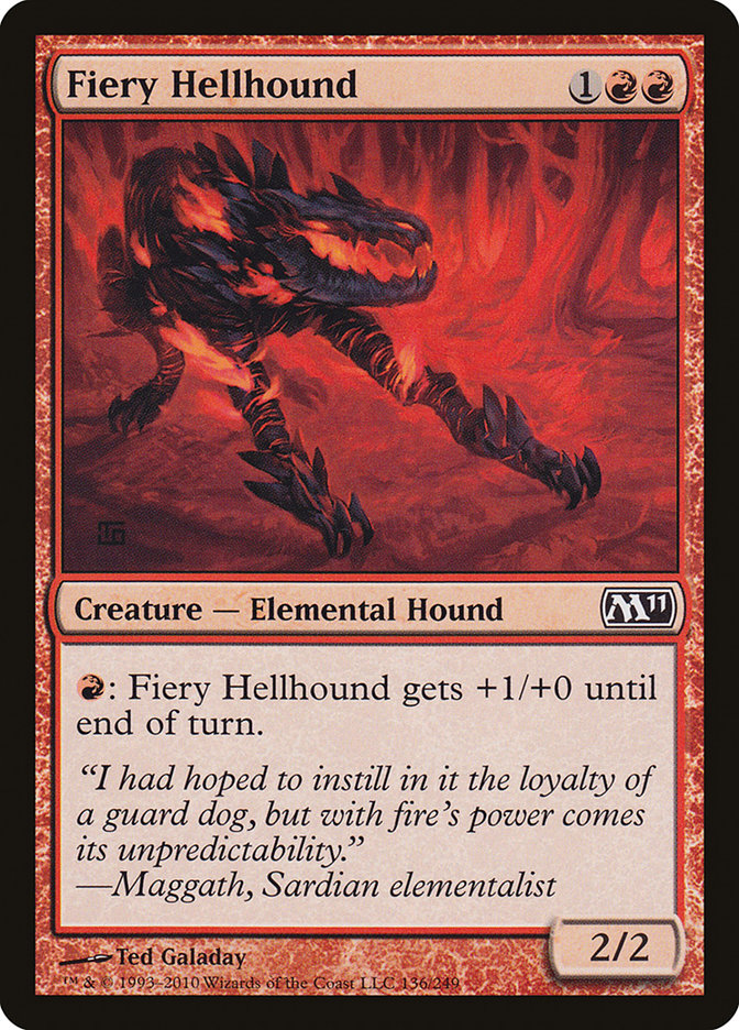 Fiery Hellhound [Magic 2011] MTG Single Magic: The Gathering    | Red Claw Gaming