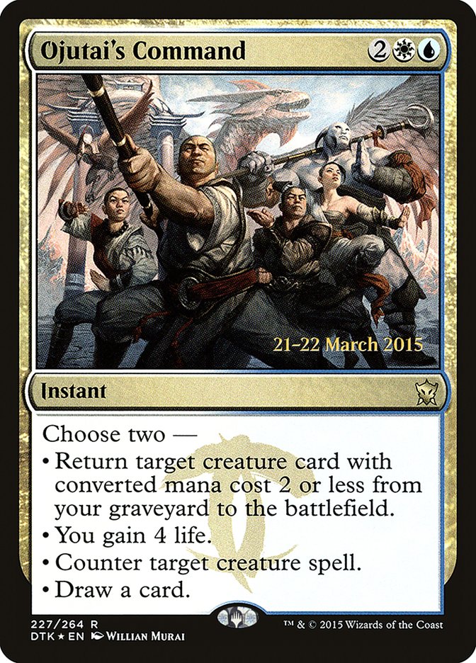 Ojutai's Command [Dragons of Tarkir Prerelease Promos] MTG Single Magic: The Gathering    | Red Claw Gaming