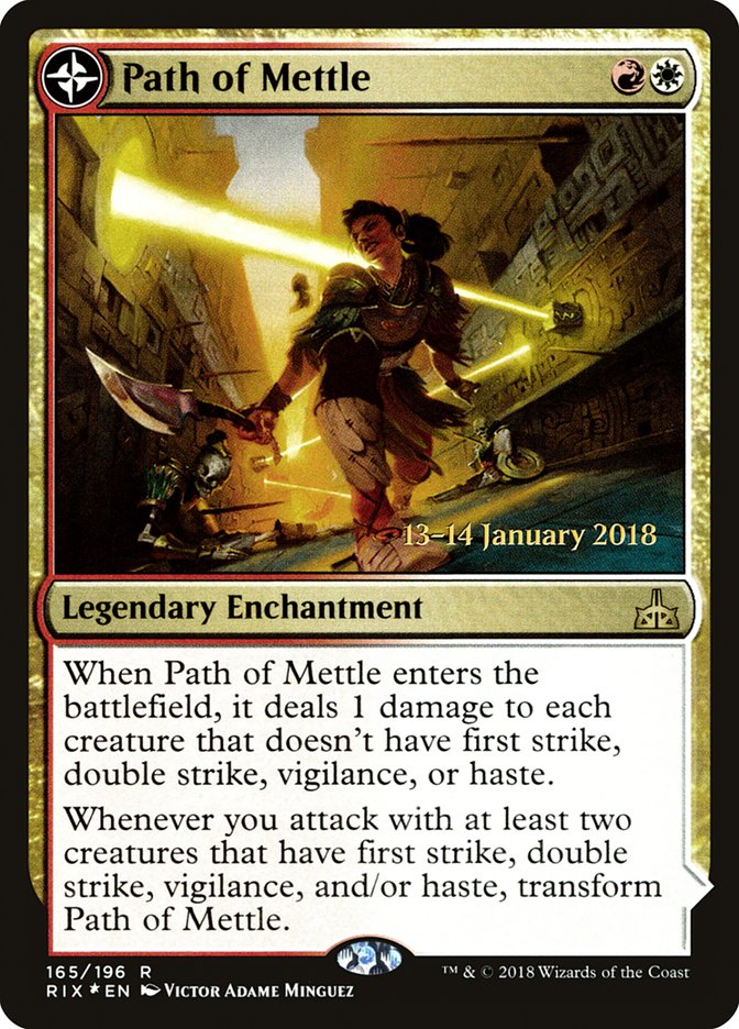 Path of Mettle // Metzali, Tower of Triumph [Rivals of Ixalan Prerelease Promos] MTG Single Magic: The Gathering    | Red Claw Gaming