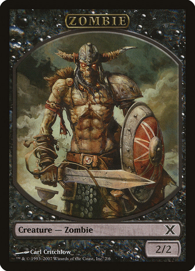 Zombie Token [Tenth Edition Tokens] MTG Single Magic: The Gathering    | Red Claw Gaming