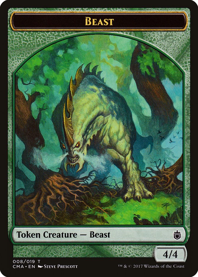 Beast Token (008/019) [Commander Anthology Tokens] MTG Single Magic: The Gathering    | Red Claw Gaming