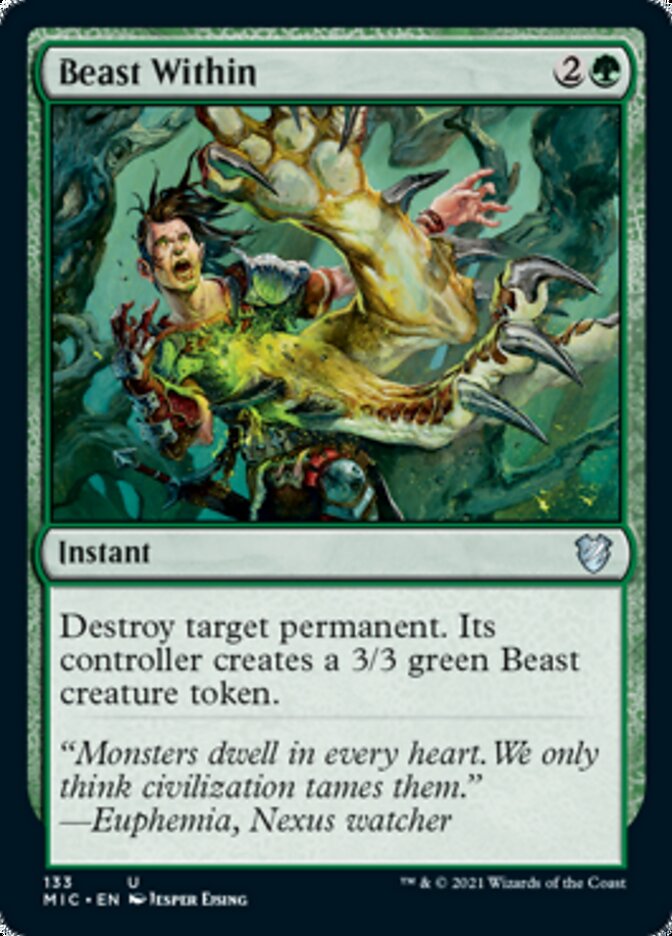 Beast Within [Innistrad: Midnight Hunt Commander] MTG Single Magic: The Gathering    | Red Claw Gaming
