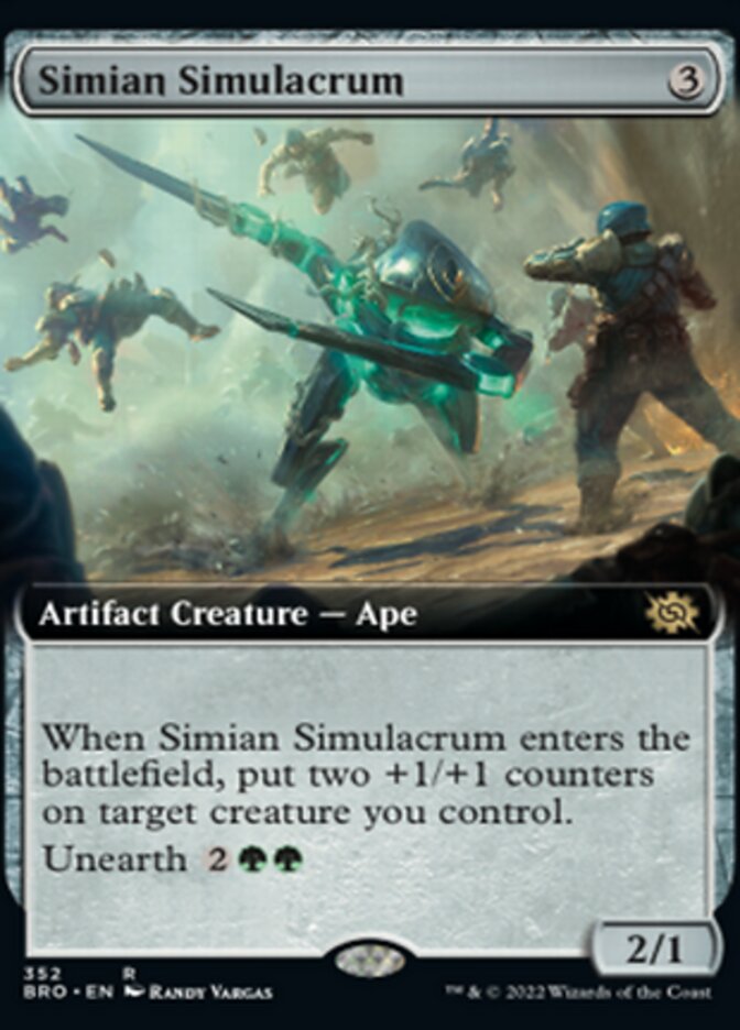 Simian Simulacrum (Extended Art) [The Brothers' War] MTG Single Magic: The Gathering    | Red Claw Gaming
