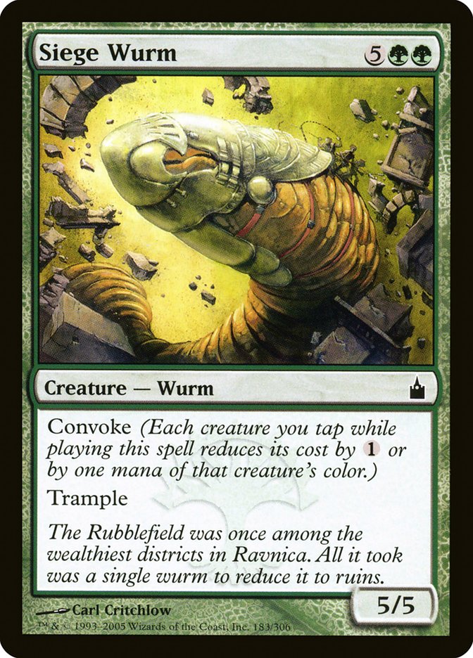 Siege Wurm [Ravnica: City of Guilds] MTG Single Magic: The Gathering    | Red Claw Gaming
