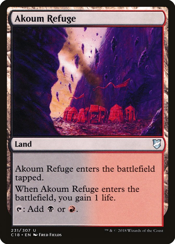 Akoum Refuge [Commander 2018] MTG Single Magic: The Gathering    | Red Claw Gaming