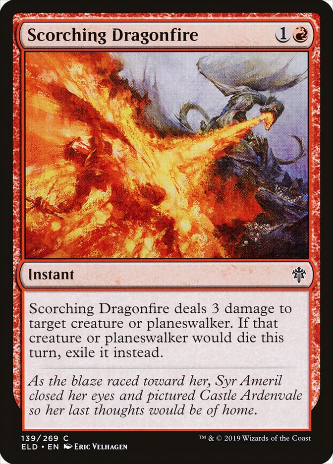 Scorching Dragonfire [Throne of Eldraine] MTG Single Magic: The Gathering    | Red Claw Gaming