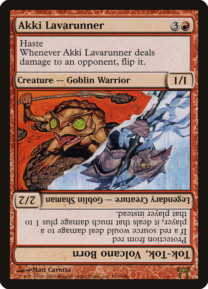 Akki Lavarunner // Tok-Tok, Volcano Born [Champions of Kamigawa] MTG Single Magic: The Gathering    | Red Claw Gaming