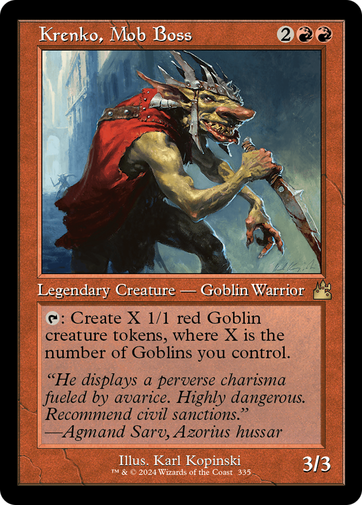 Krenko, Mob Boss (Retro) [Ravnica Remastered] MTG Single Magic: The Gathering    | Red Claw Gaming