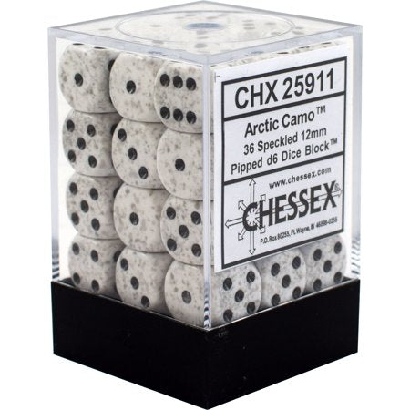 Speckled Arctic Camo 12mm D6 Dice Chessex    | Red Claw Gaming