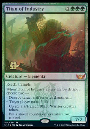 Titan of Industry [Streets of New Capenna Prerelease Promos] MTG Single Magic: The Gathering    | Red Claw Gaming