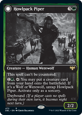 Howlpack Piper // Wildsong Howler [Innistrad: Double Feature] MTG Single Magic: The Gathering    | Red Claw Gaming