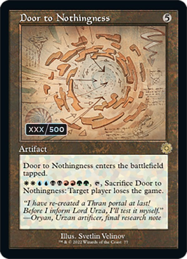 Door to Nothingness (Retro Schematic) (Serialized) [The Brothers' War Retro Artifacts] MTG Single Magic: The Gathering    | Red Claw Gaming