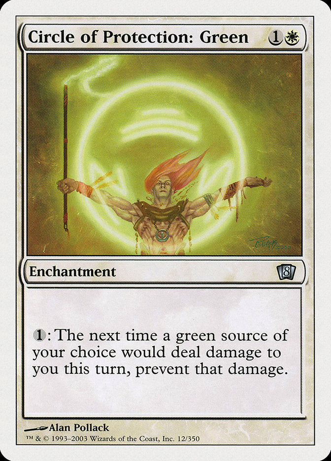 Circle of Protection: Green [Eighth Edition] MTG Single Magic: The Gathering    | Red Claw Gaming