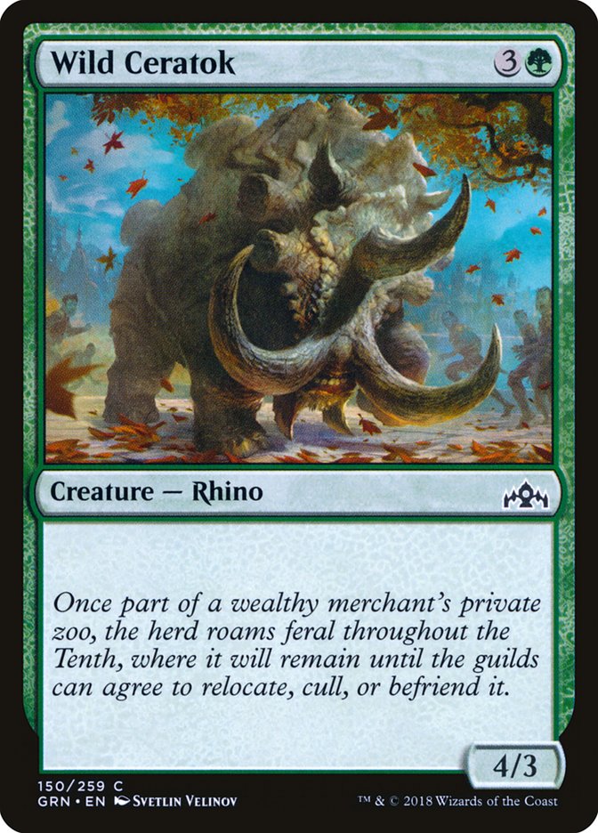 Wild Ceratok [Guilds of Ravnica] MTG Single Magic: The Gathering    | Red Claw Gaming