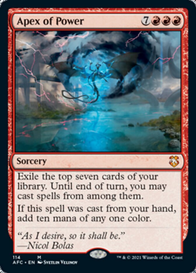 Apex of Power [Dungeons & Dragons: Adventures in the Forgotten Realms Commander] MTG Single Magic: The Gathering    | Red Claw Gaming