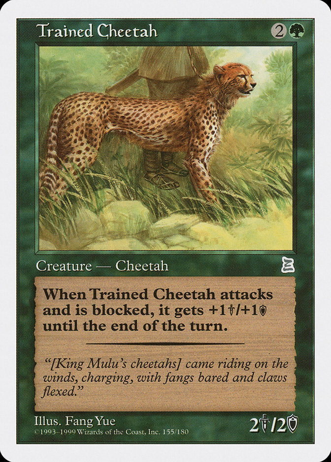 Trained Cheetah [Portal Three Kingdoms] MTG Single Magic: The Gathering    | Red Claw Gaming