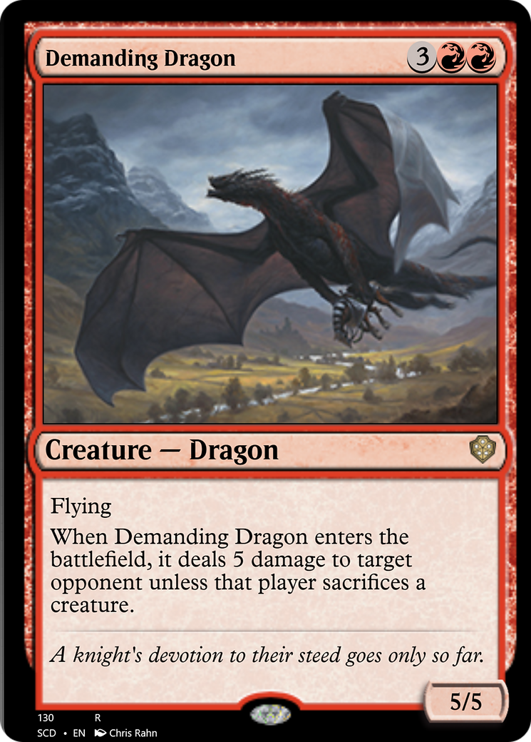 Demanding Dragon [Starter Commander Decks] MTG Single Magic: The Gathering    | Red Claw Gaming
