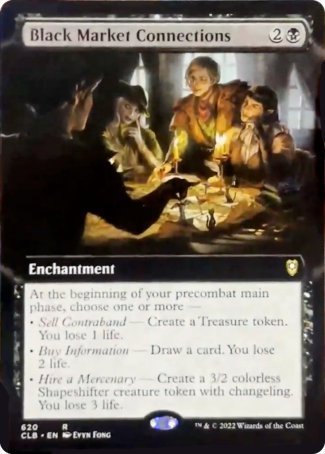 Black Market Connections (Extended Art) [Commander Legends: Battle for Baldur's Gate] MTG Single Magic: The Gathering    | Red Claw Gaming