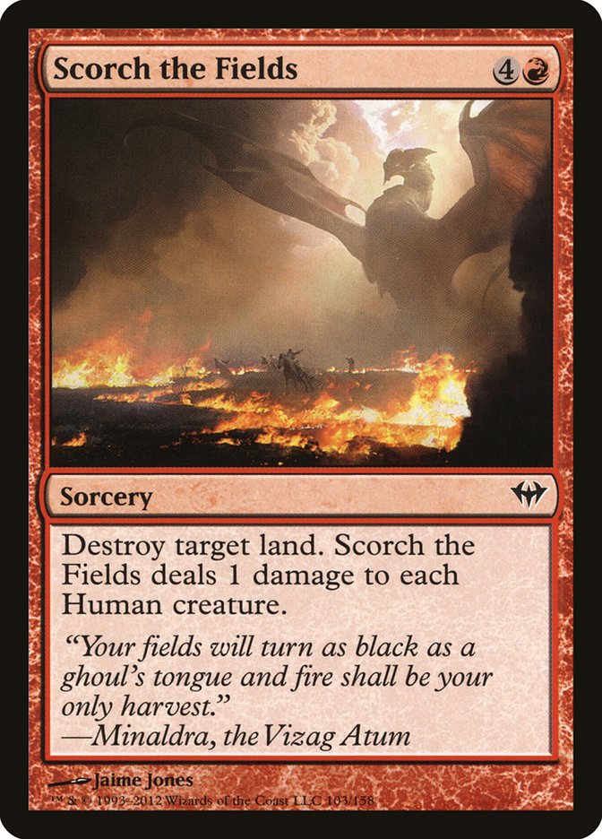 Scorch the Fields [Dark Ascension] MTG Single Magic: The Gathering    | Red Claw Gaming