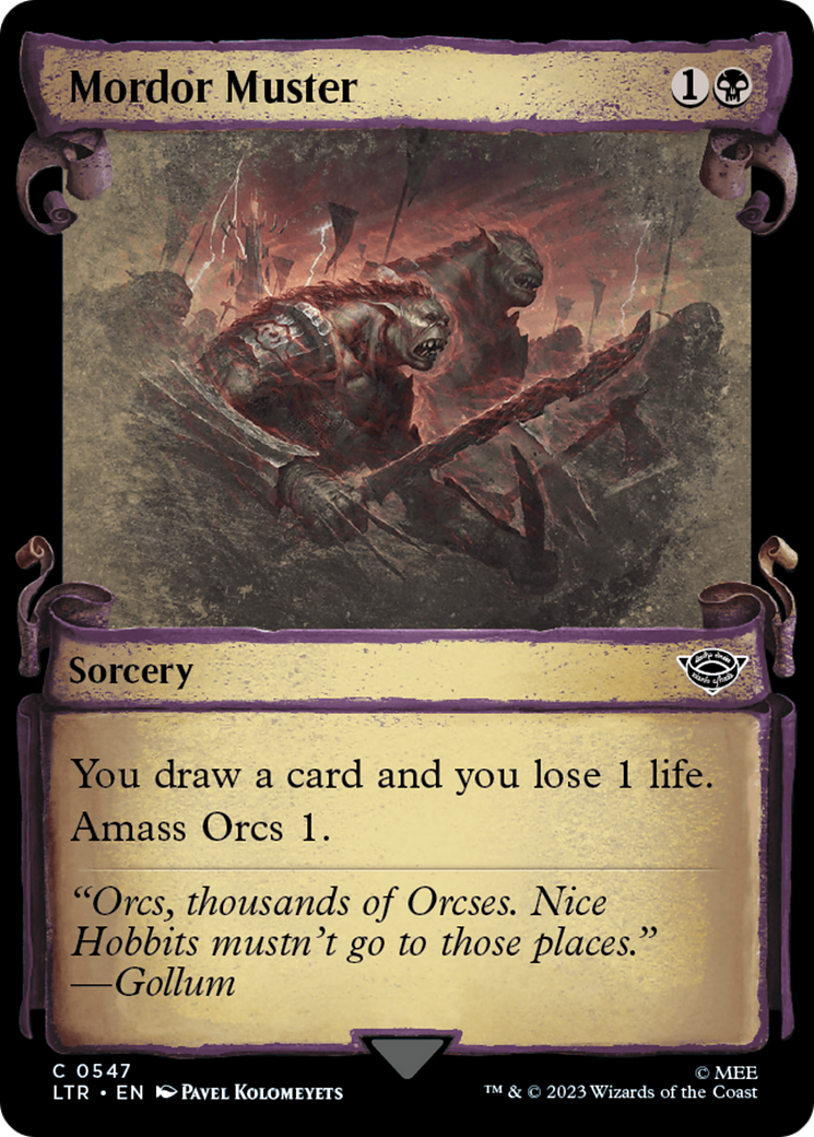 Mordor Muster [The Lord of the Rings: Tales of Middle-Earth Showcase Scrolls] MTG Single Magic: The Gathering    | Red Claw Gaming