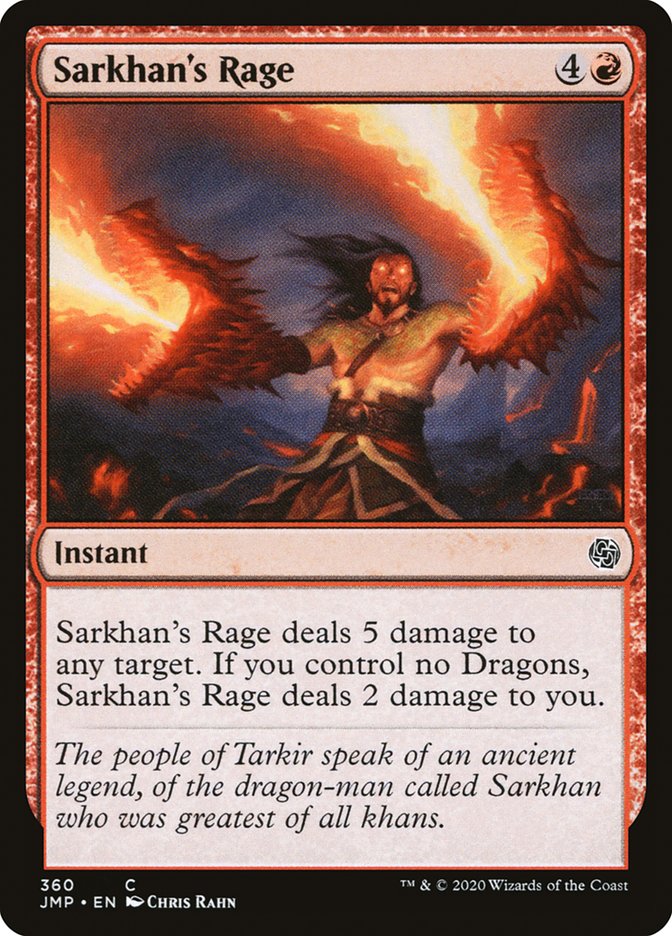 Sarkhan's Rage [Jumpstart] MTG Single Magic: The Gathering    | Red Claw Gaming