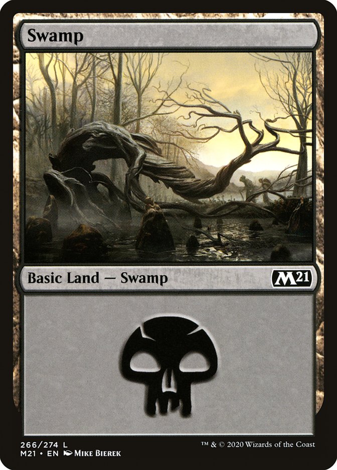 Swamp (266) [Core Set 2021] MTG Single Magic: The Gathering    | Red Claw Gaming