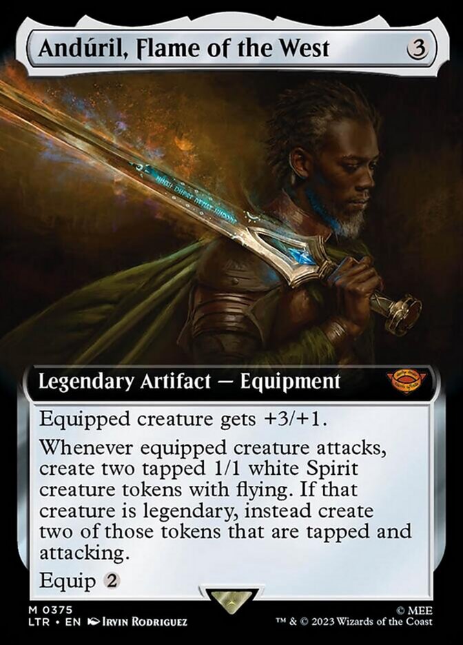 Anduril, Flame of the West (Extended Art) [The Lord of the Rings: Tales of Middle-Earth] MTG Single Magic: The Gathering    | Red Claw Gaming