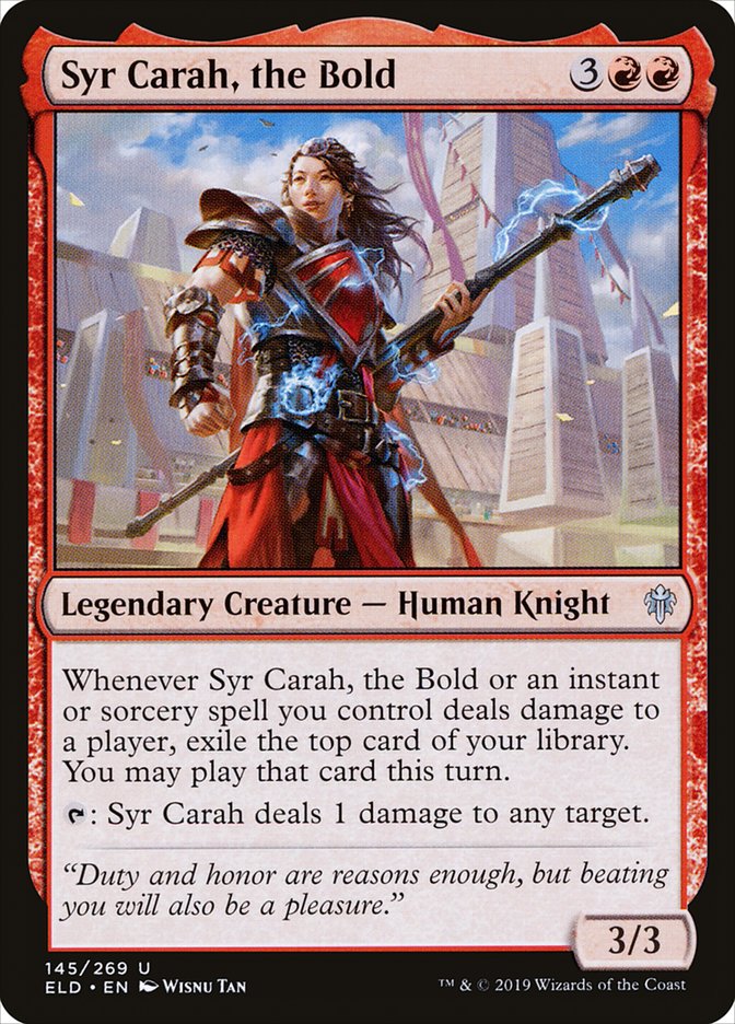 Syr Carah, the Bold [Throne of Eldraine] MTG Single Magic: The Gathering    | Red Claw Gaming