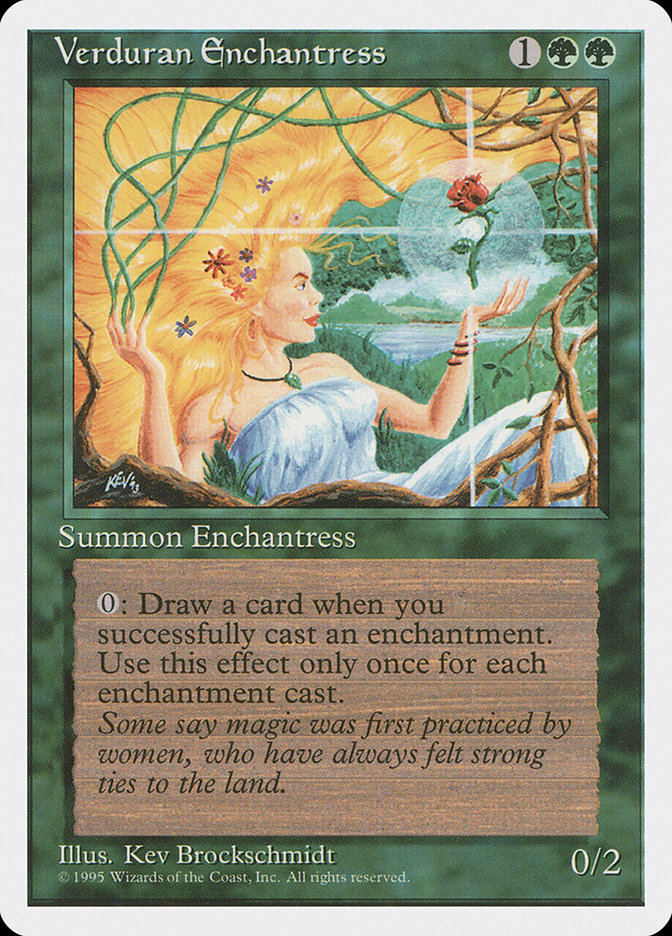 Verduran Enchantress [Fourth Edition] MTG Single Magic: The Gathering    | Red Claw Gaming