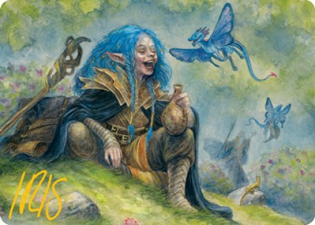 Feywild Trickster Art Card (Gold-Stamped Signature) [Dungeons & Dragons: Adventures in the Forgotten Realms Art Series] MTG Single Magic: The Gathering    | Red Claw Gaming