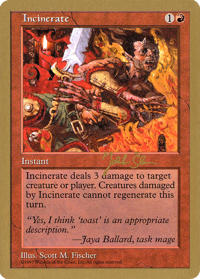 Incinerate (Jakub Slemr) [World Championship Decks 1997] MTG Single Magic: The Gathering    | Red Claw Gaming