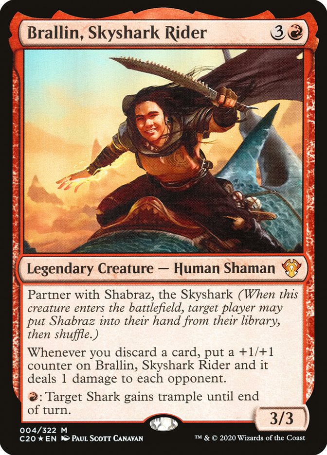 Brallin, Skyshark Rider [Commander 2020] MTG Single Magic: The Gathering    | Red Claw Gaming