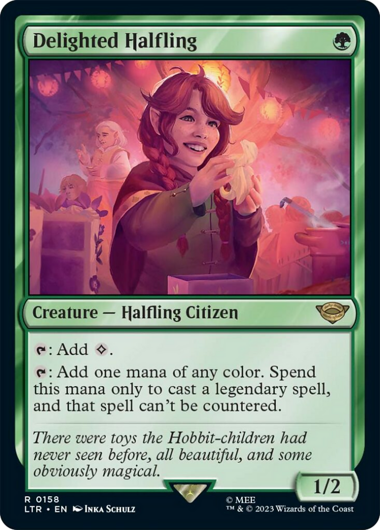 Delighted Halfling [The Lord of the Rings: Tales of Middle-Earth] MTG Single Magic: The Gathering    | Red Claw Gaming