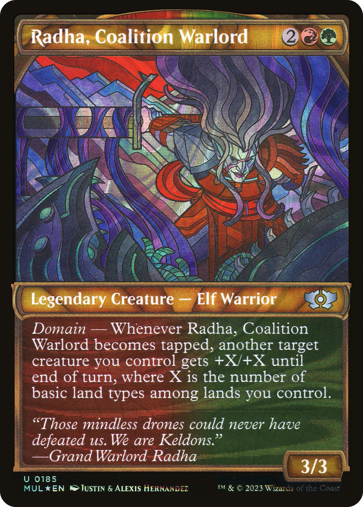 Radha, Coalition Warlord (Halo Foil) [Multiverse Legends] MTG Single Magic: The Gathering    | Red Claw Gaming