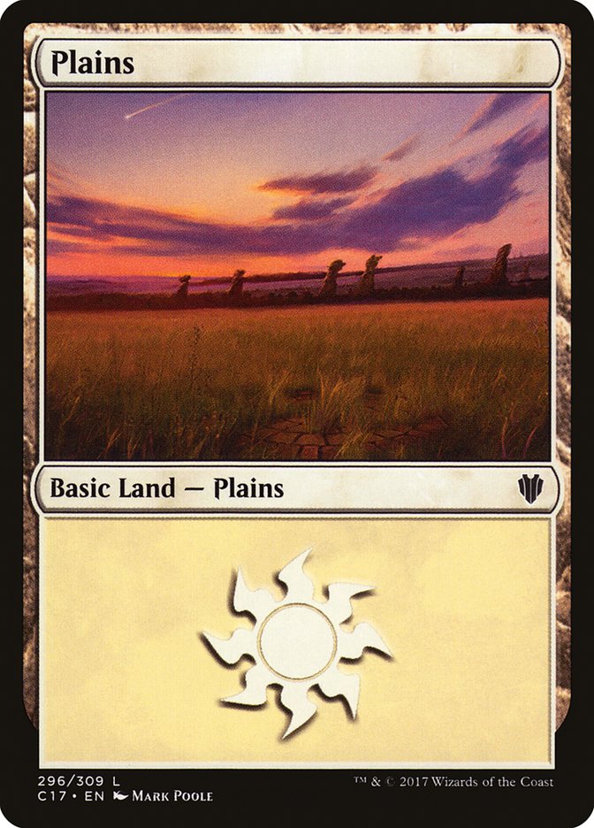 Plains (296) [Commander 2017] MTG Single Magic: The Gathering    | Red Claw Gaming