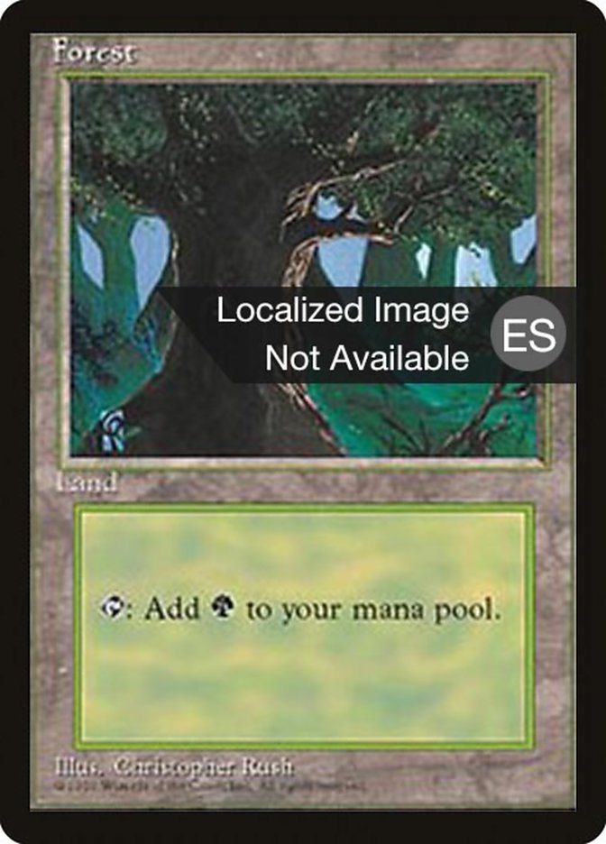 Forest (C) [Fourth Edition (Foreign Black Border)] MTG Single Magic: The Gathering    | Red Claw Gaming