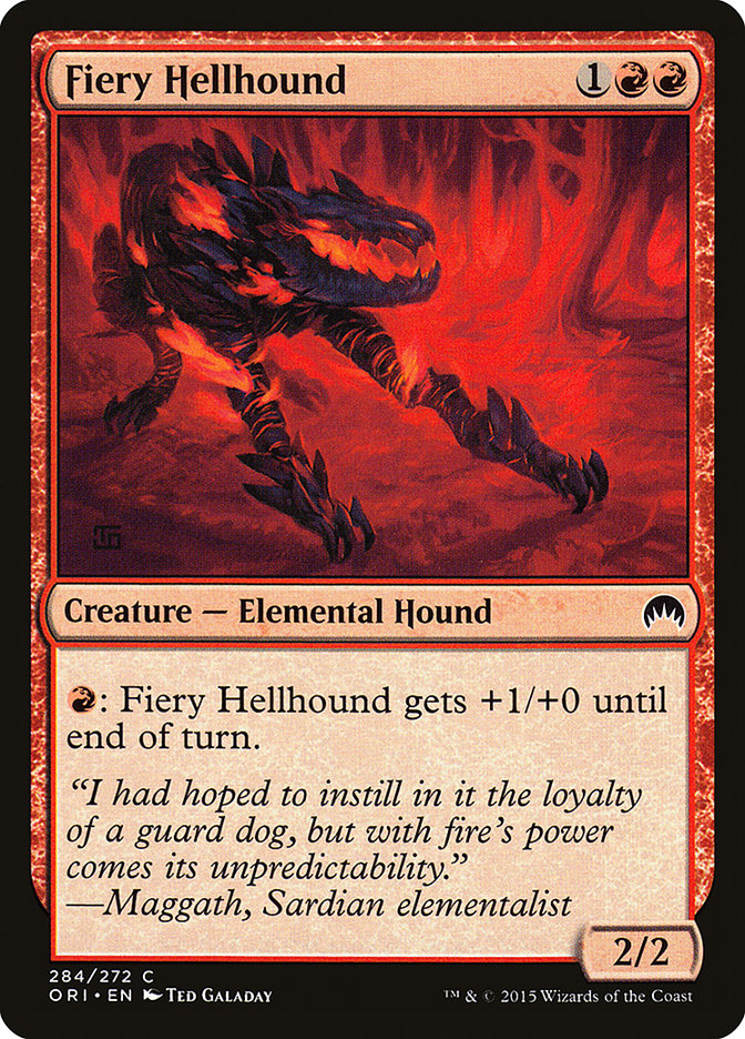 Fiery Hellhound [Magic Origins] MTG Single Magic: The Gathering    | Red Claw Gaming