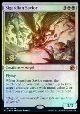 Sigardian Savior [Innistrad: Midnight Hunt Prerelease Promos] MTG Single Magic: The Gathering    | Red Claw Gaming