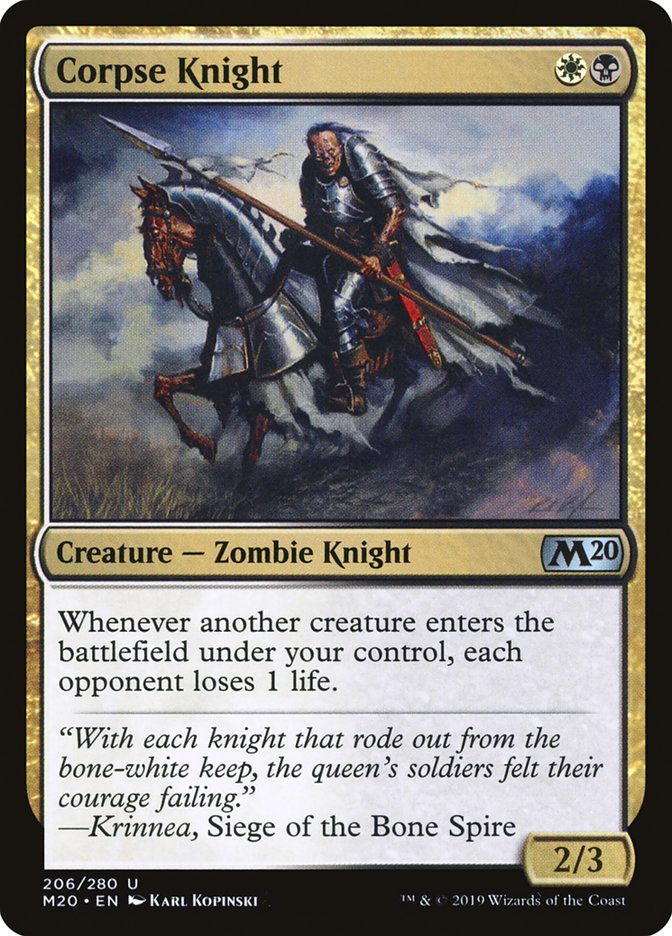 Corpse Knight (2/3) [Core Set 2020] MTG Single Magic: The Gathering    | Red Claw Gaming