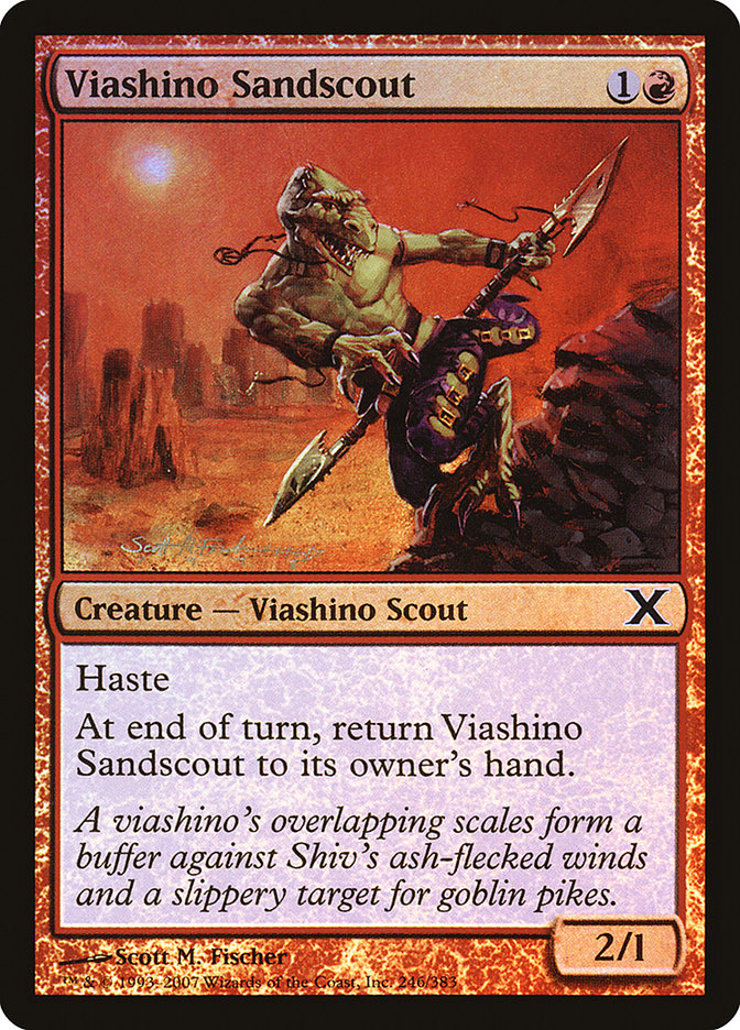 Viashino Sandscout (Premium Foil) [Tenth Edition] MTG Single Magic: The Gathering    | Red Claw Gaming