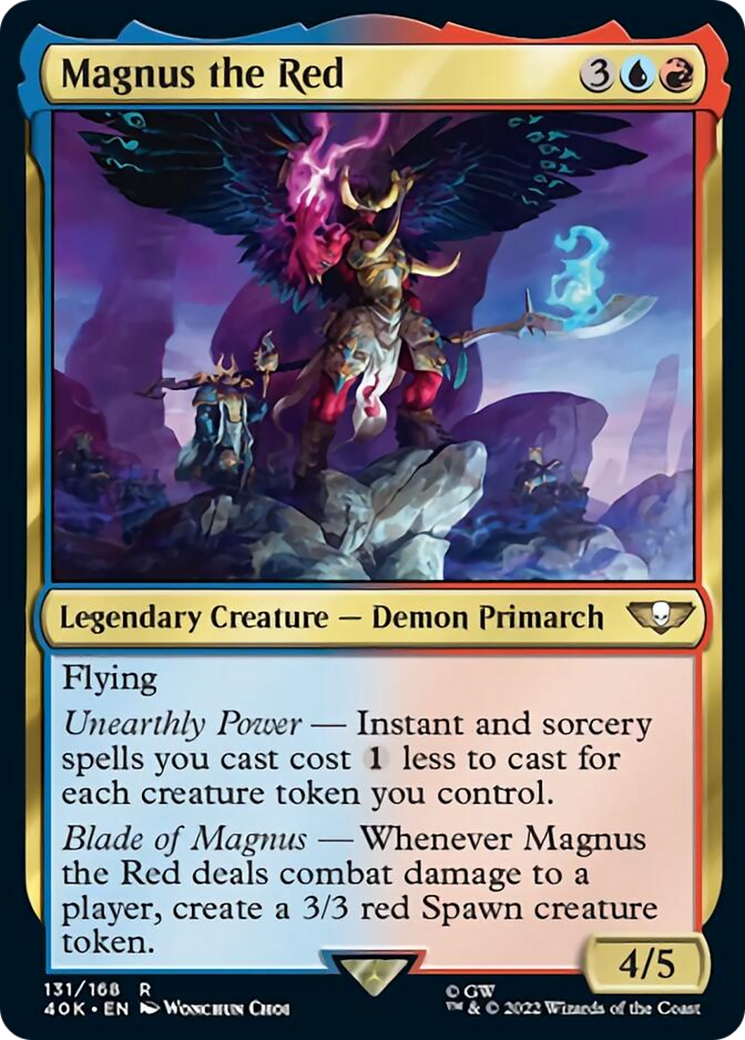 Magnus the Red (Surge Foil) [Warhammer 40,000] MTG Single Magic: The Gathering    | Red Claw Gaming