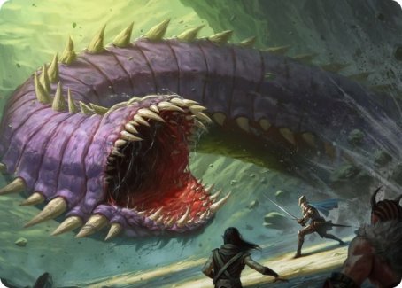 Purple Worm Art Card [Dungeons & Dragons: Adventures in the Forgotten Realms Art Series] MTG Single Magic: The Gathering    | Red Claw Gaming