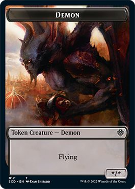 Demon // Demon Double-Sided Token [Starter Commander Decks] MTG Single Magic: The Gathering    | Red Claw Gaming