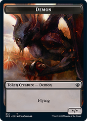 Demon // Demon Double-Sided Token [Starter Commander Decks] MTG Single Magic: The Gathering    | Red Claw Gaming
