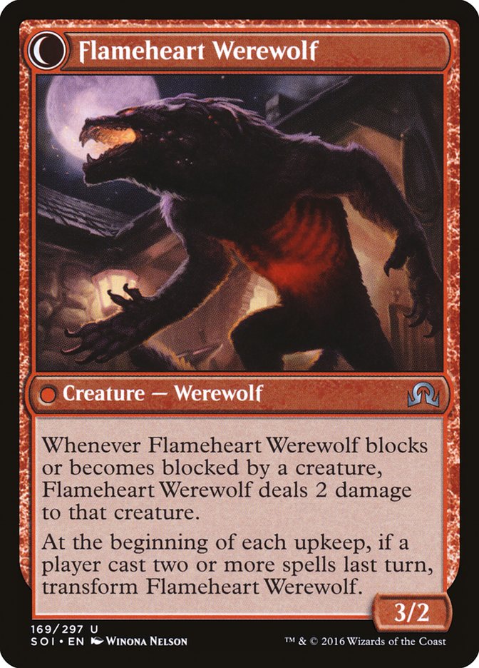 Kessig Forgemaster // Flameheart Werewolf [Shadows over Innistrad] MTG Single Magic: The Gathering    | Red Claw Gaming
