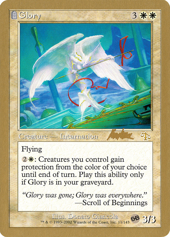 Glory (Brian Kibler) (SB) [World Championship Decks 2002] MTG Single Magic: The Gathering    | Red Claw Gaming