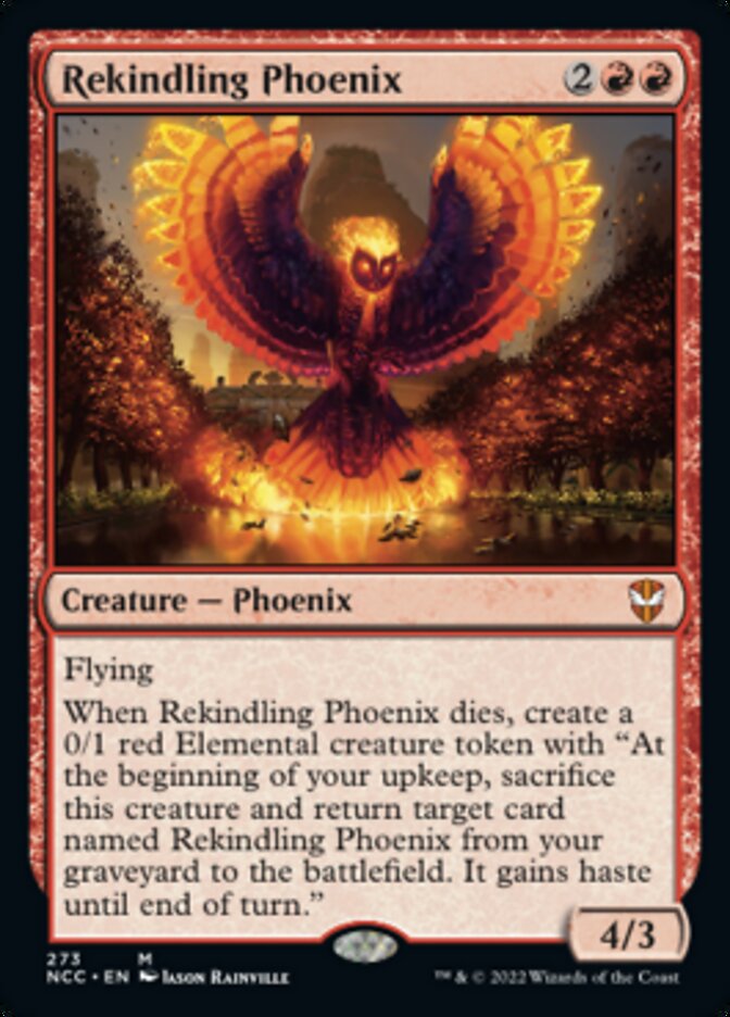 Rekindling Phoenix [Streets of New Capenna Commander] MTG Single Magic: The Gathering    | Red Claw Gaming