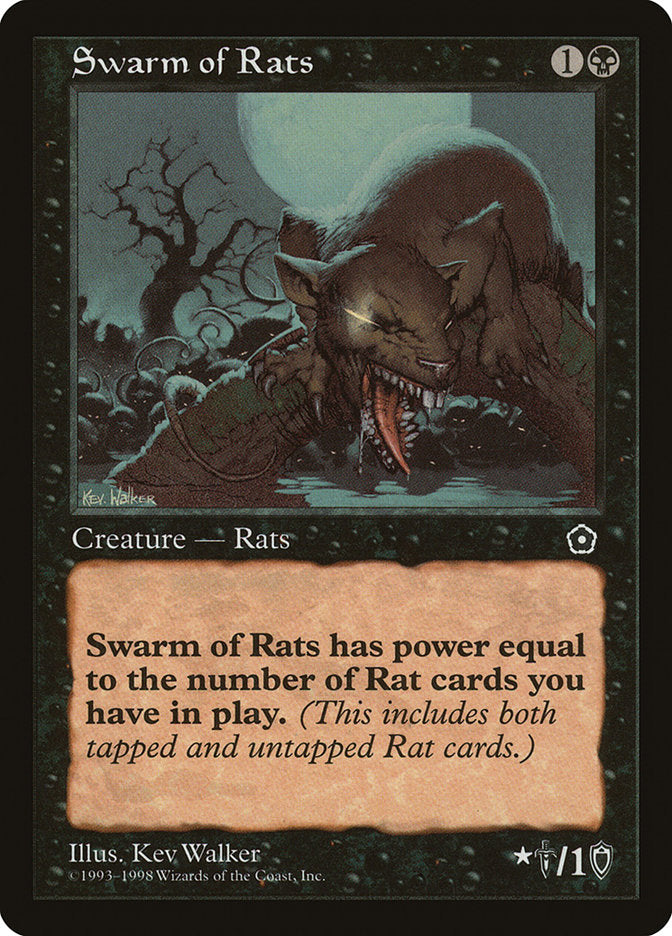Swarm of Rats [Portal Second Age] MTG Single Magic: The Gathering    | Red Claw Gaming