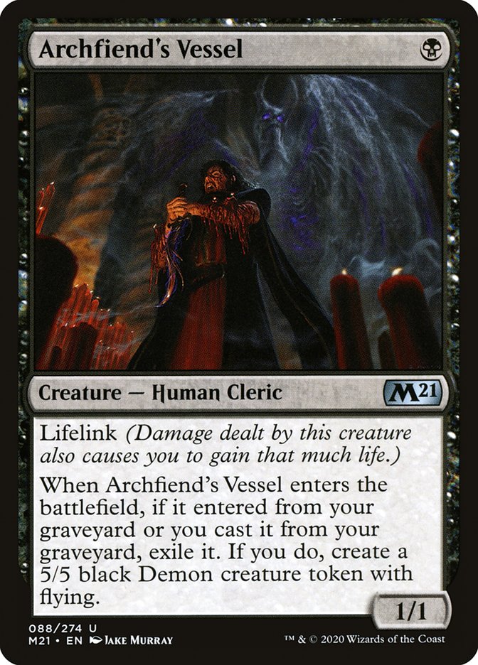 Archfiend's Vessel [Core Set 2021] MTG Single Magic: The Gathering    | Red Claw Gaming